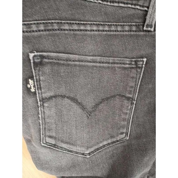 Levi's Demi Curve Skinny Jeans Faded Black Y2K Low Rise Denim 25 - Picture 6 of 12
